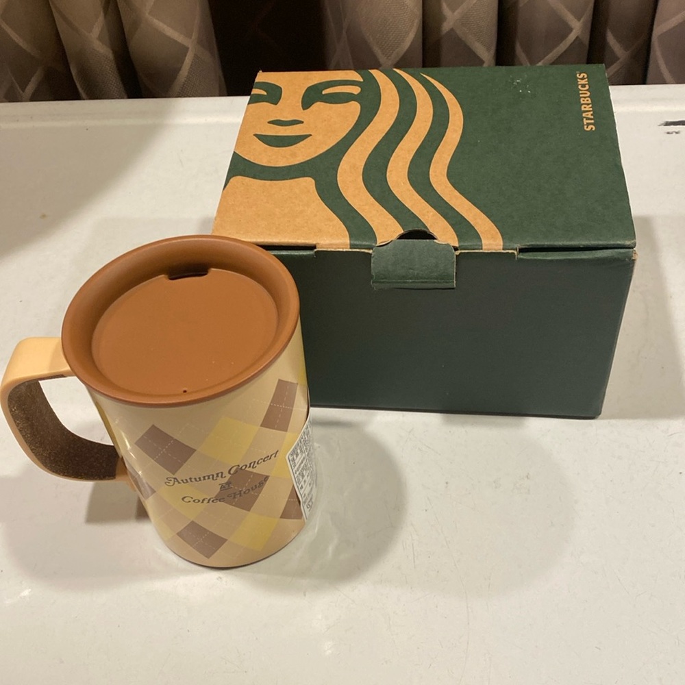 Starbucks Autumn Concert Plastic with Metal Lined Mug - New in Box